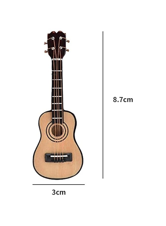 1/12 Scale Dollhouse Miniature Guitar Mini Musical Instrument Wooden Model Replica Festival Decoration Dollhouse Accessories(Classical Guitar)  - Image 3