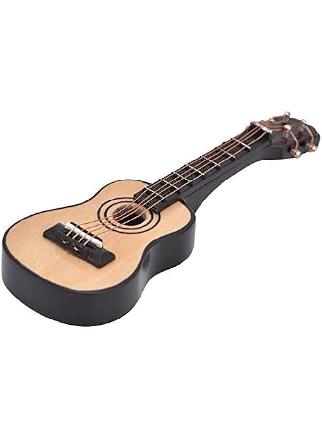 1/12 Scale Dollhouse Miniature Guitar Mini Musical Instrument Wooden Model Replica Festival Decoration Dollhouse Accessories(Classical Guitar)  - Image 1