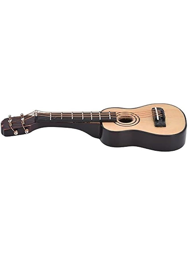 1/12 Scale Dollhouse Miniature Guitar Mini Musical Instrument Wooden Model Replica Festival Decoration Dollhouse Accessories(Classical Guitar)  - Image 4