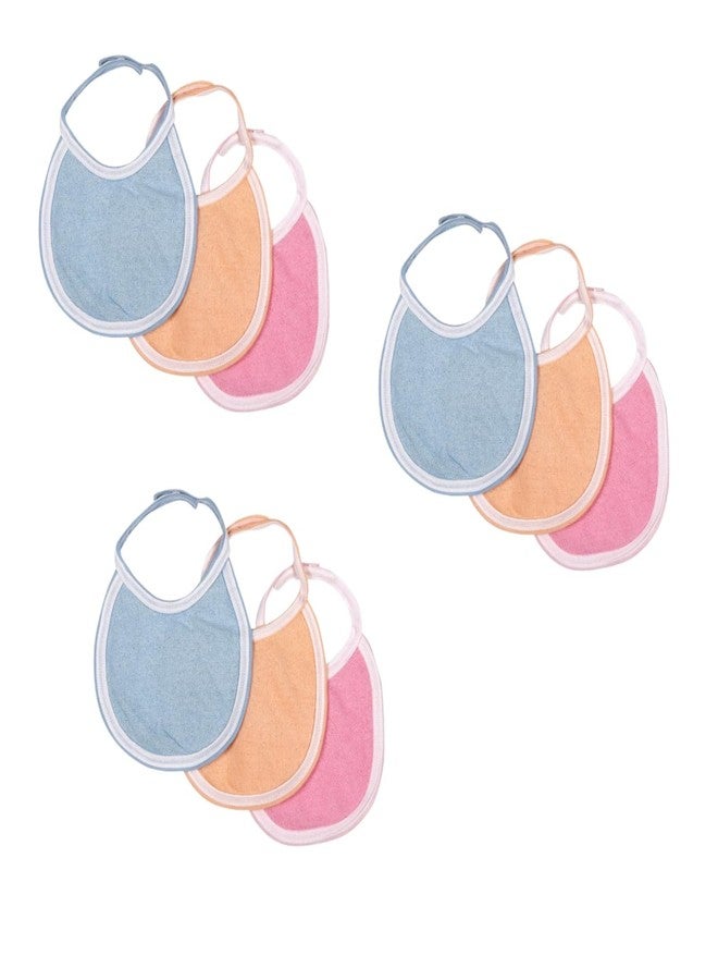 Modern Heados Baby Bib with Cute Cat Design, Cotton, Perfect Print, White Trim (Desgin-5, Pack of 6) - Image 1