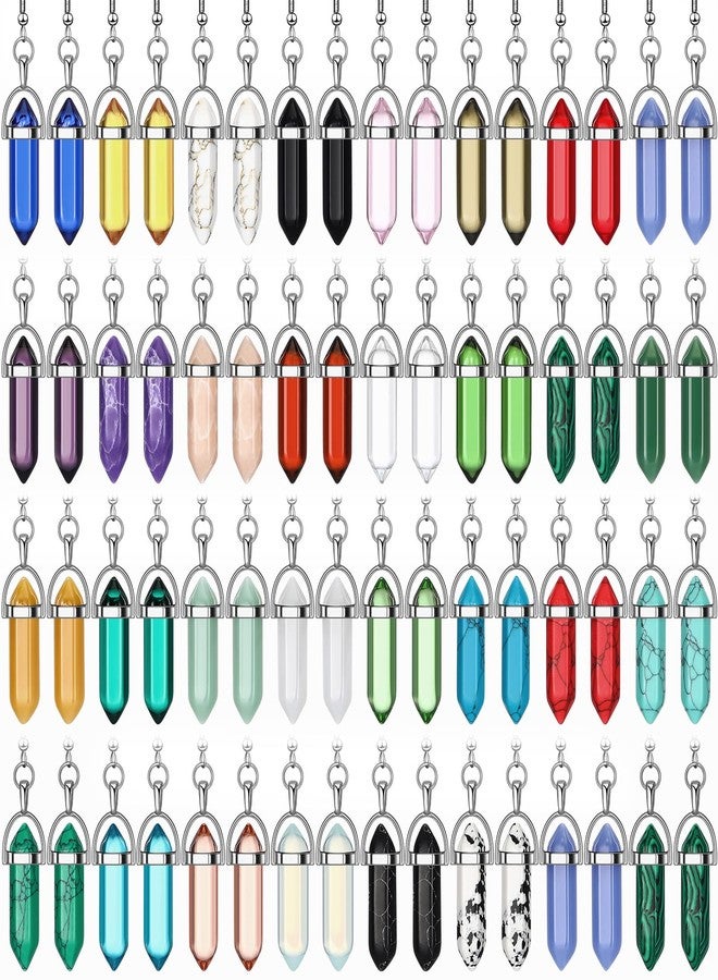 Zhehao 30 Paris Healing Crystals Earrings for Women Quartz Stone Dangle Earrings Hexagonal Gemstone Crystal Chakra Eardrop for Women - Image 1