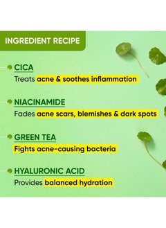 Dot & Key Dot & Key CICA Calming Skin Renewing Night Gel | For Oily, Acne Prone And Sensitive Skin | Night Cream with Niacinamide, Green Tea & Hyaluronic | Fades Blemishes & Dark Spots | 60ml  - Image 5