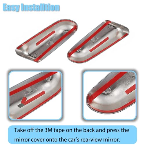 AUCERAMIC Chrome Plated Mirror Covers Caps Compatible with 2009-2014 Ford F150 2 Door 4 Door Side View Mirror Back Cover Cap Overlay - Image 5
