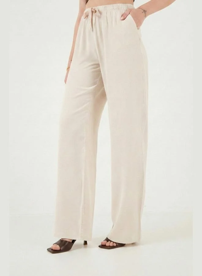 Lela  Lela Wide Leg High Waist Wide Leg Trousers Women's Pants 668YP5424 for Women | Best Price UAE