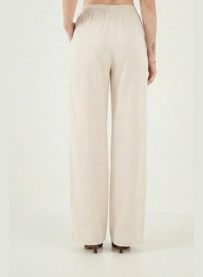 Lela  Lela Wide Leg High Waist Wide Leg Trousers Women's Pants 668YP5424 for Women | Best Price UAE