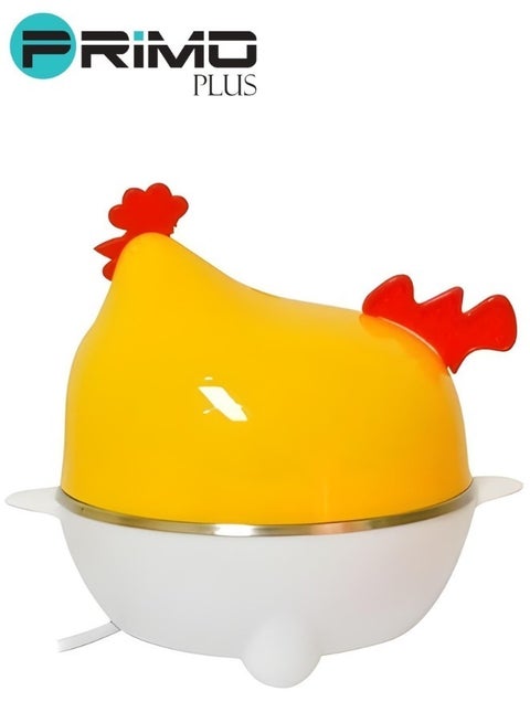 جهاز كهربائي لسلق البيض أبيض/أصفر