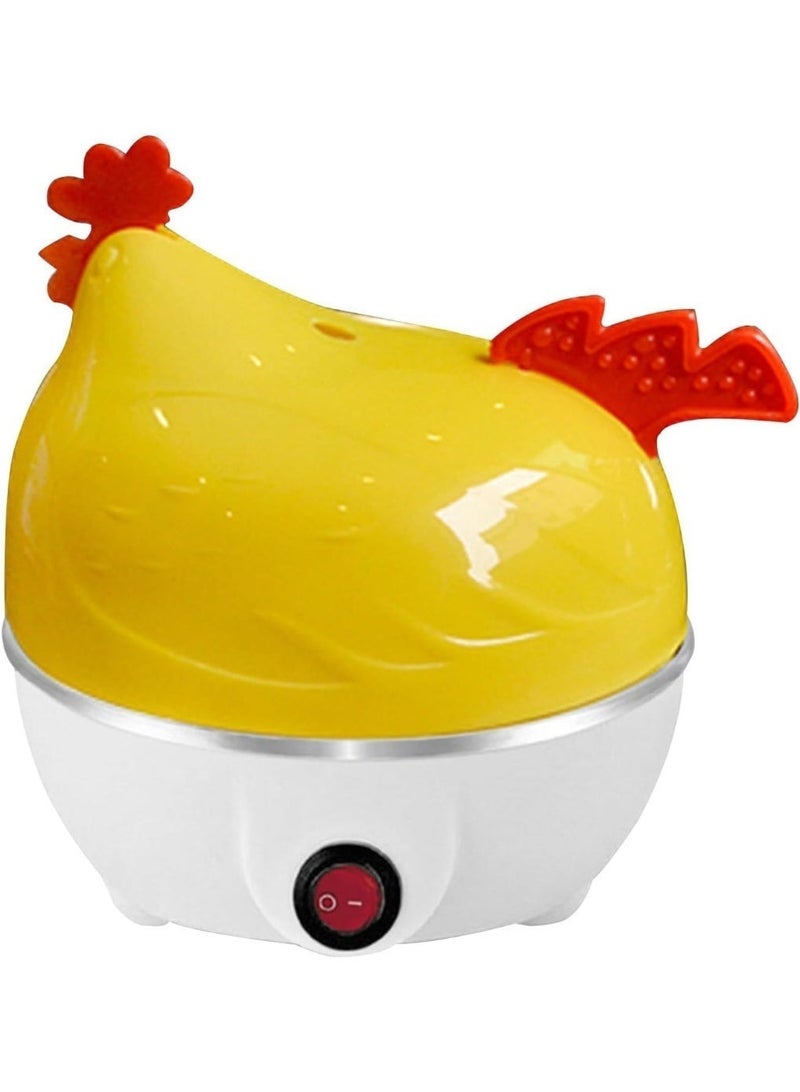 PRIMO PLUS Electric Rapid Egg Cooker & Boiler, 7-Egg Capacity with Auto Shut-Off and Overheat Protection, Includes Measuring Cup, White/Yellow Design - Multi-Function for Hard, Medium, or Soft Boiled Eggs - Image 1