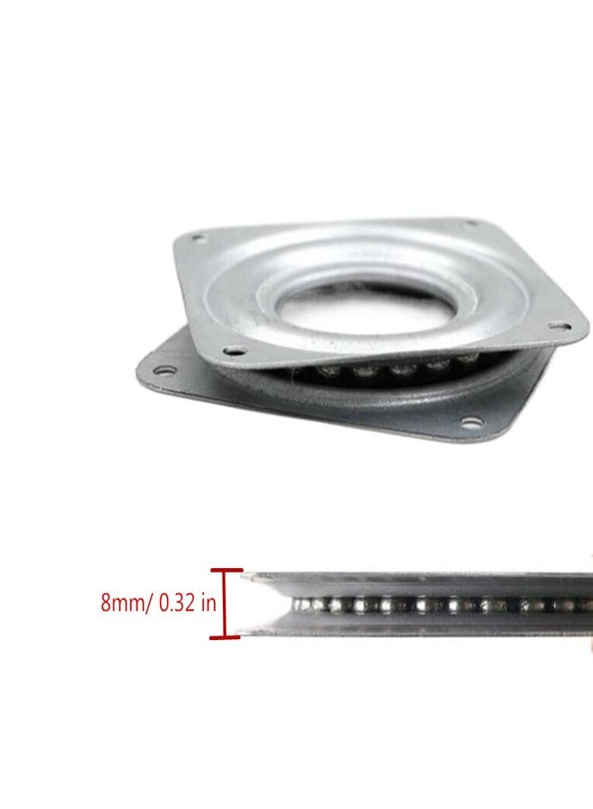 Ebonee 4 Pack 3 Inch Lazy Susan Hardware, Square Metal Turntable Bearings, 120lbs Capacity Steel Rotating Bearing Swivel Plate for Serving Trays, Craft Project, Kitchen Cabinet - Image 3
