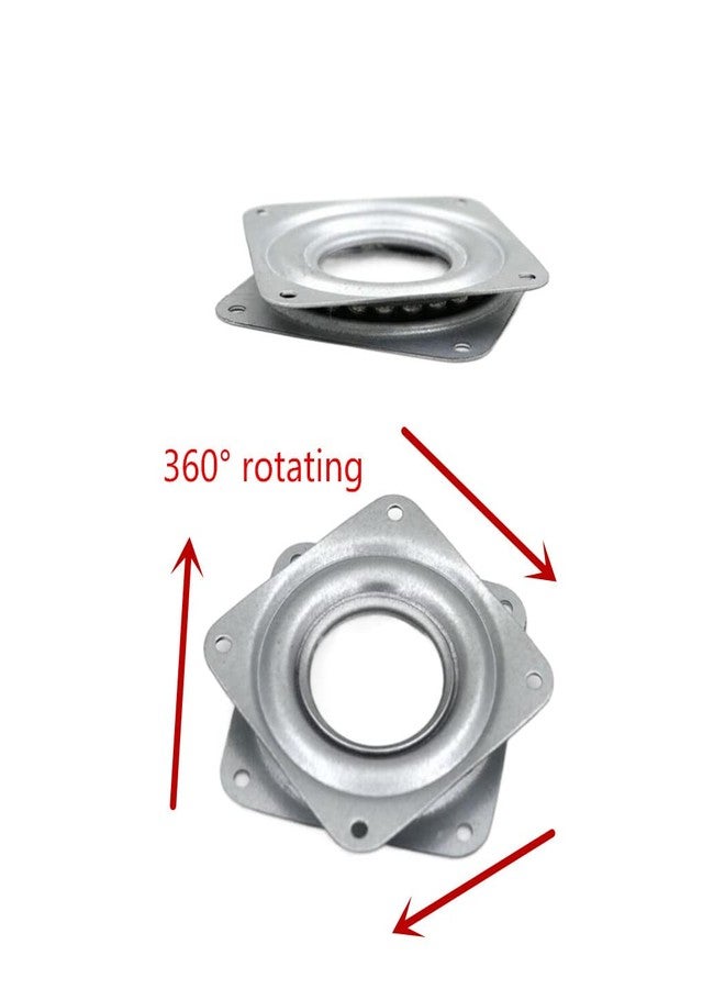 Ebonee 4 Pack 3 Inch Lazy Susan Hardware, Square Metal Turntable Bearings, 120lbs Capacity Steel Rotating Bearing Swivel Plate for Serving Trays, Craft Project, Kitchen Cabinet - Image 5