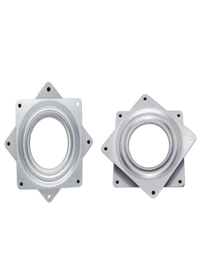 Ebonee 4 Pack 3 Inch Lazy Susan Hardware, Square Metal Turntable Bearings, 120lbs Capacity Steel Rotating Bearing Swivel Plate for Serving Trays, Craft Project, Kitchen Cabinet - Image 4