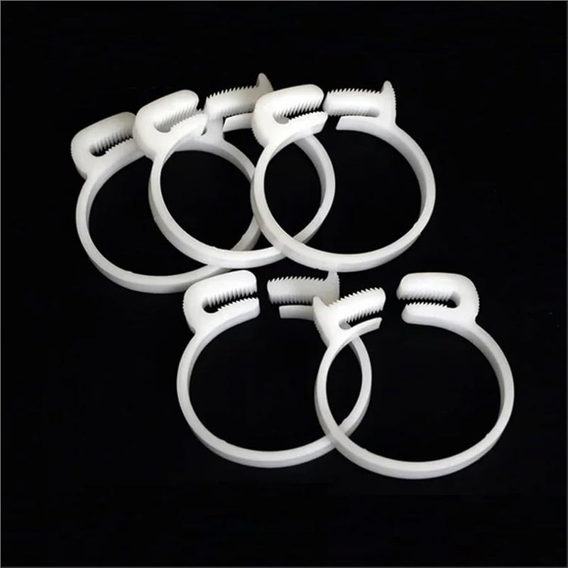 Plastic Hose Clamps 100Pcs Strong Spring Clip For Water Fuel Air Pipe 12 3 14mm White - Image 3