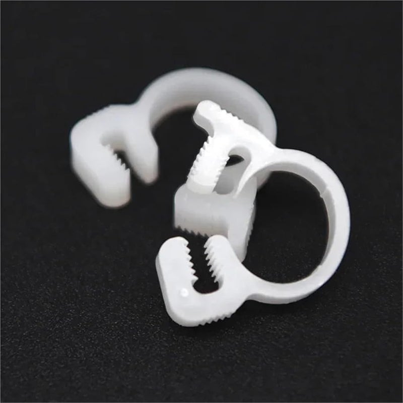 Plastic Hose Clamps 100Pcs Strong Spring Clip For Water Fuel Air Pipe 12 3 14mm White - Image 5