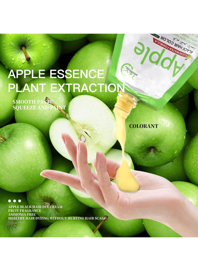 Apple Apple Black Hair Color Cream – Ammonia-Free, Natural Ingredients, Clean Water Formula, 72-Hour Effect - Image 4