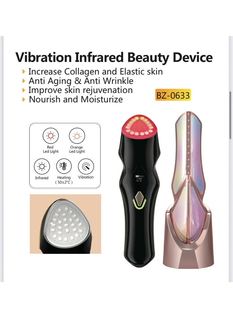 red light vibration beauty device for skin and face bz0633 - Image 1