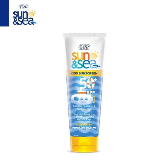 Eva cosmetics Sun & Sea Kids Sunscreen Lotion SPF +50 (200 Ml) (Pack of 2) - Image 2