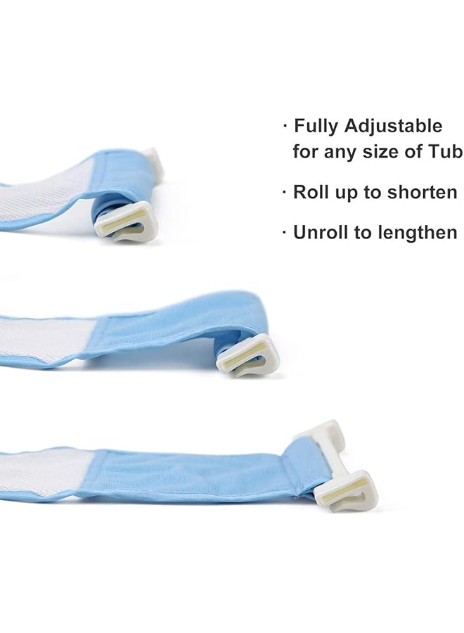 Azonee Baby Bath Seat Support Net Comfortable Bathtub Cradle Sling Mesh Adjustable Safety Shower Mesh For Infant Newborn Bathing Comfortable Non Slip Bath Seat Blue - Image 4