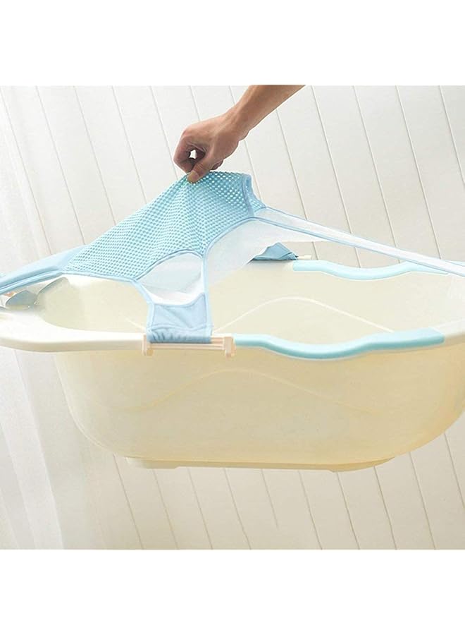 Azonee Baby Bath Seat Support Net Comfortable Bathtub Cradle Sling Mesh Adjustable Safety Shower Mesh For Infant Newborn Bathing Comfortable Non Slip Bath Seat Blue - Image 2