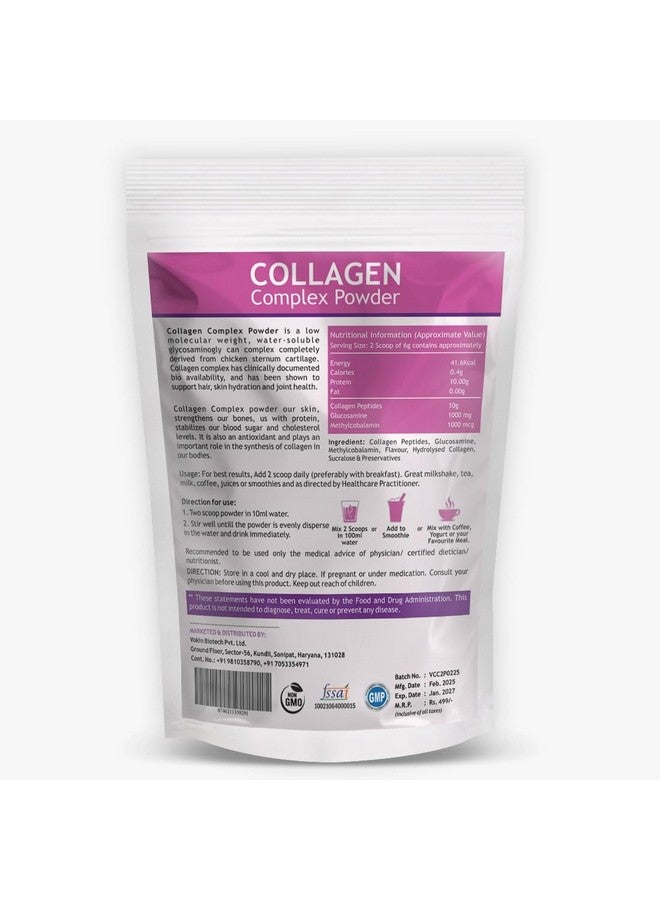 Vokin Biotech Collagen Powder Supplement with Peptides Hair, Nails, Joints and Bones (200 g) - Image 2