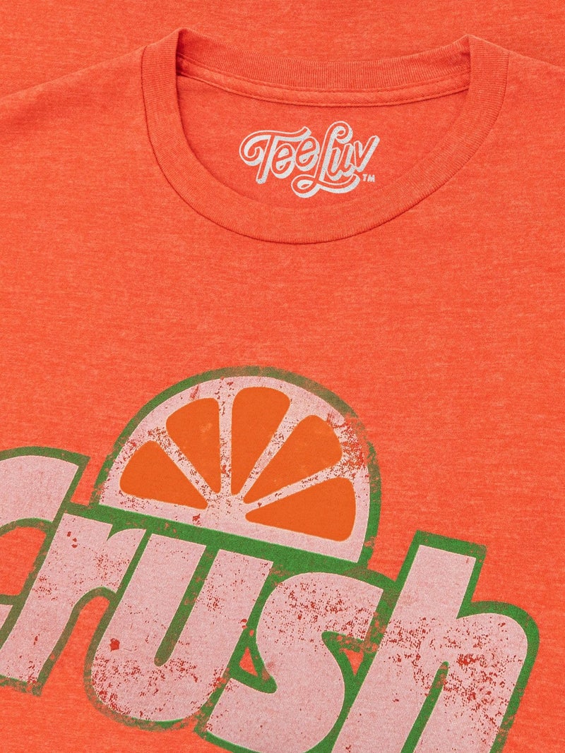 Tee Luv Men's Faded Orange Crush Shirt - Retro Crush Soda Logo T-Shirt, Orange Heather, XL - Image 2