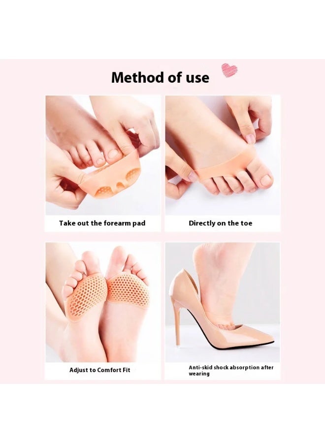 Silicone Forefoot Pads | Women’s Foot - Protecting, Anti - Slip, Ultra - Soft Half - Size Pads, High - Heel Pain & Blister Prevention - Image 4