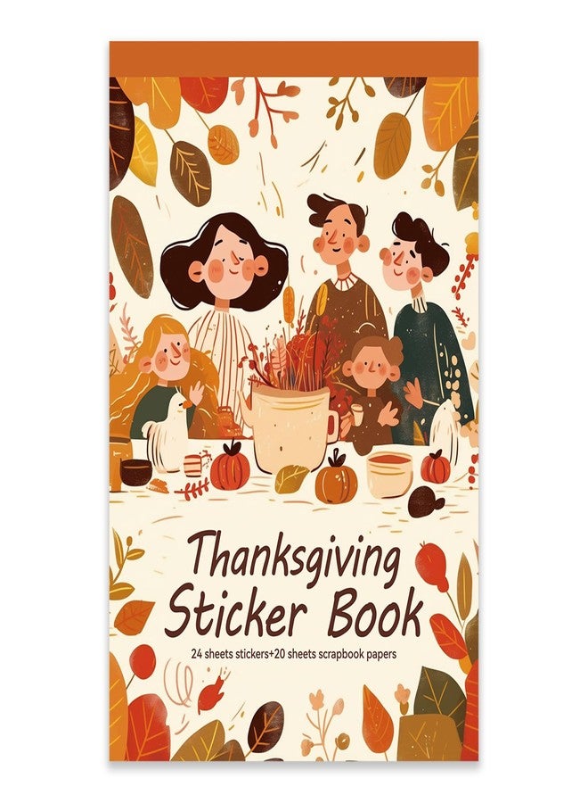 Bomichi Thanksgiving Sticker Book, 44 Sheets 274 Pcs Journaling Scrapbooking Stickers for Journaling Scrapbooking Bullet Journals Planners Letter Card Making Collage Art Crafts Water Bottle - Image 1