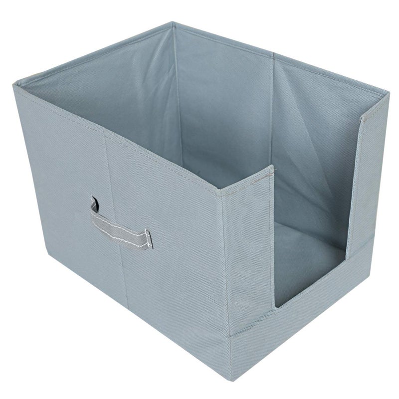 Kuber Industries NonWoven Foldable Shirt Stacker with Carrying HandleCloth Wardrobe OrganizerSize 38 x 29 x 28 CMGreyKUBMART2868 - Image 2