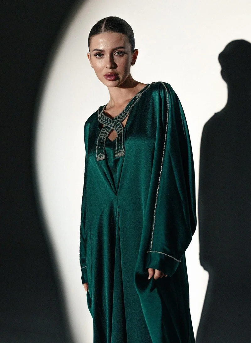 Meem By Mariyah  Closed Embellished kaftaan for Women | Best Price UAE