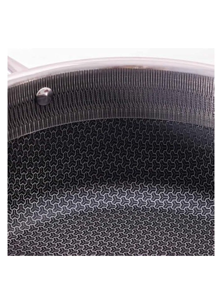 Green Tiger Stainless Steel Casserole With Lid 26X12Cm | Inner Ss304, Outer Ss430 Sauce Pot | Durable Non Stick Cookware Bakeware For Kitchen - Silver - Image 3