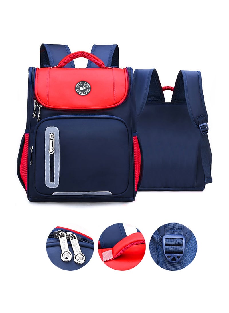 Eazy Kids Ergonomic School Bag - Red Blue  - Image 3