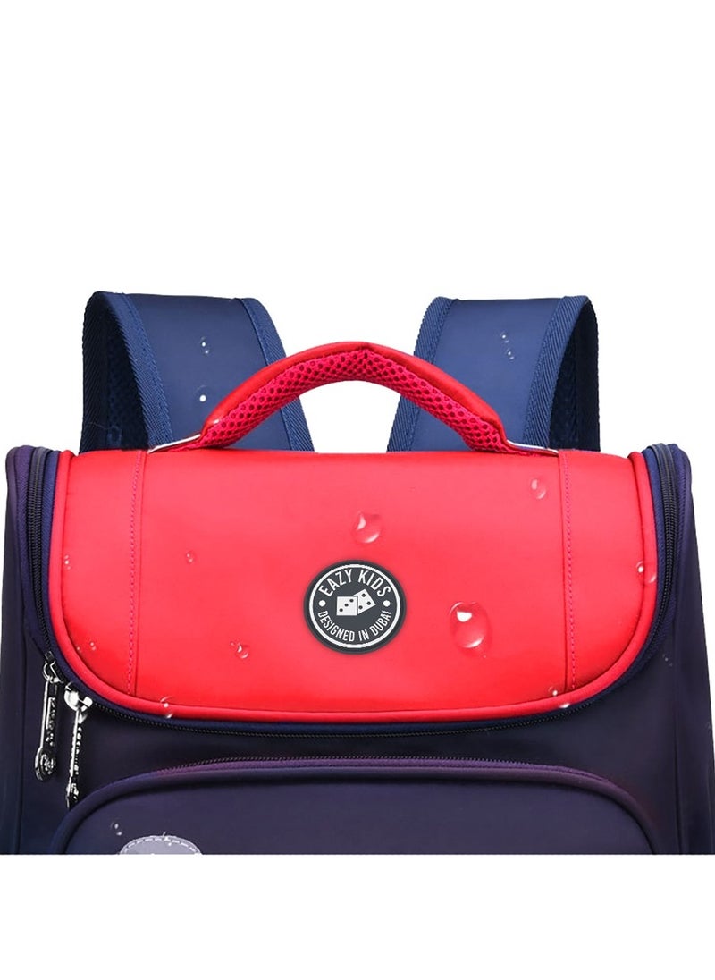 Eazy Kids Ergonomic School Bag - Red Blue  - Image 5