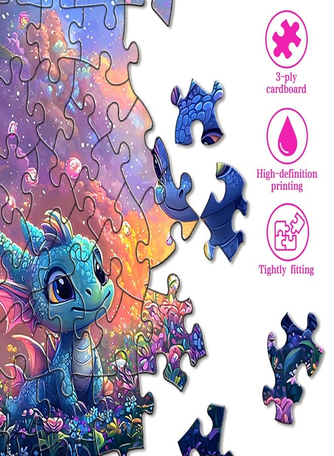 Ginfonr 1000 Piece Jigsaw Puzzles for Adults, 《Prehistoric Paradise》Irregular Shaped Pieces for Challenging Fun, No Dust Classic Animal Puzzle, Gifts for Family Game Night 31.5 x 16 inch - Image 5
