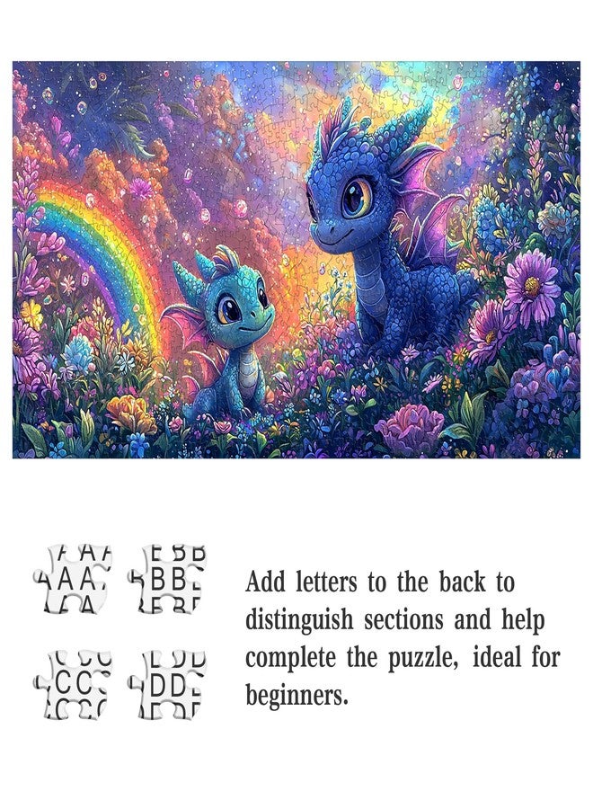Ginfonr 1000 Piece Jigsaw Puzzles for Adults, 《Prehistoric Paradise》Irregular Shaped Pieces for Challenging Fun, No Dust Classic Animal Puzzle, Gifts for Family Game Night 31.5 x 16 inch - Image 4
