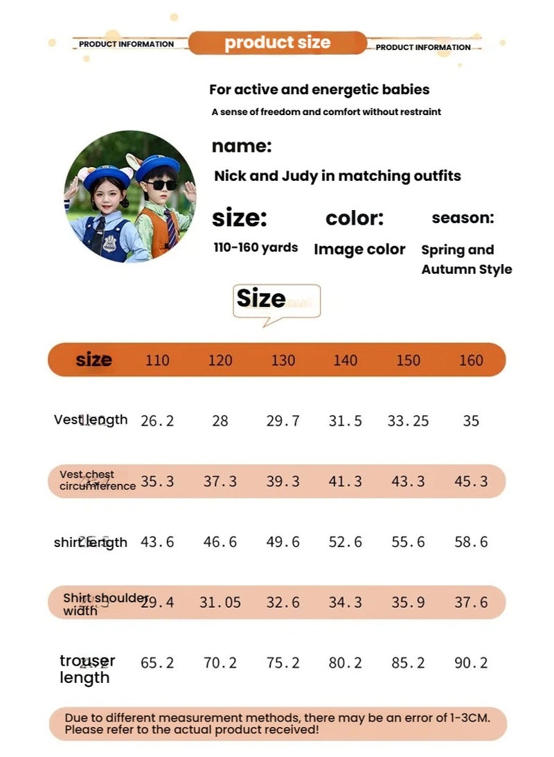 NIBEMINENT Movie Zoo Officer Nick Wilde Cosplay Costume Green Shirt Jacket Police Suit and Hat For Girl Halloween Party Carnival Outfit - Image 3