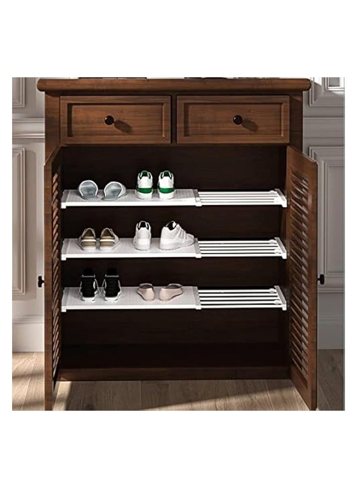 PROMASS Organized Home Tension Shelf Expandable Clothes Closet Organizer Rack Adjustable DIY Wardrobe Dividers Separator White - Image 2