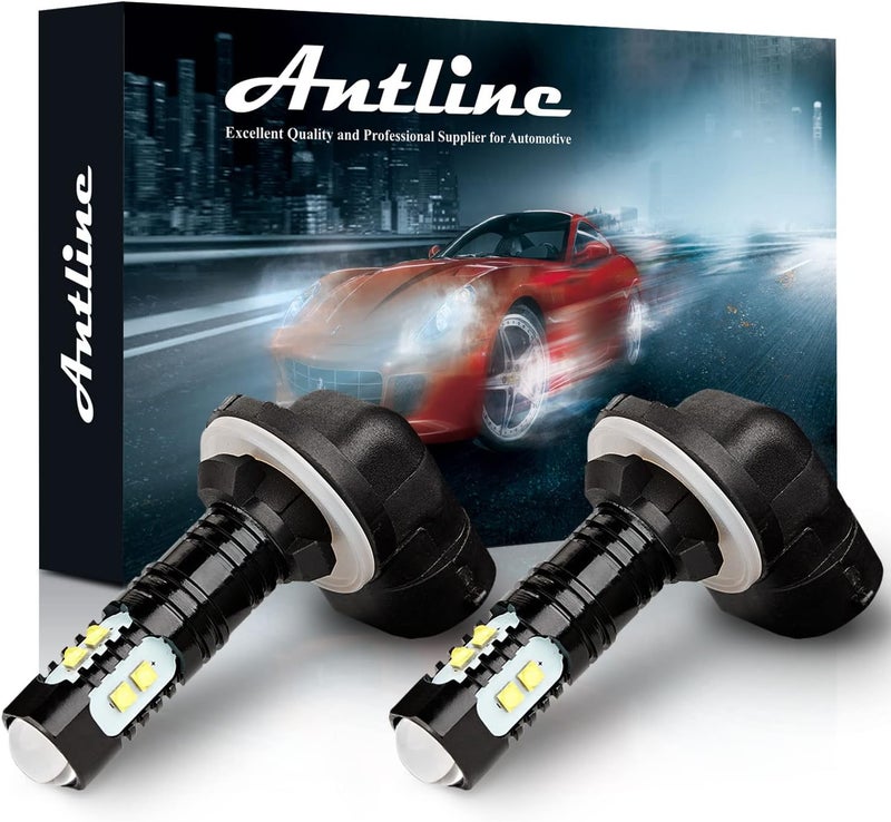 Antline Extremely Bright 50W High Power 881 889 886 894 896 LED Fog Light Bulbs Xenon White (Pack of 2) - Image 1