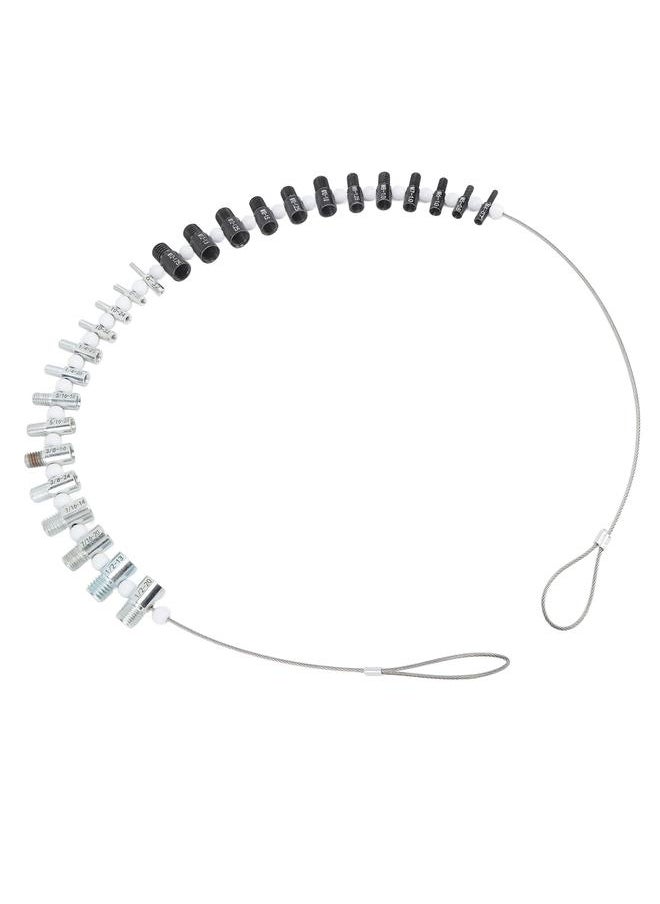 Thoraya - Nut and Bolt Thread Checker 12 Metric Size High Accuracy Thread Identifier Gauges for Checking Fixed Bolt Threaded Hole - Image 1
