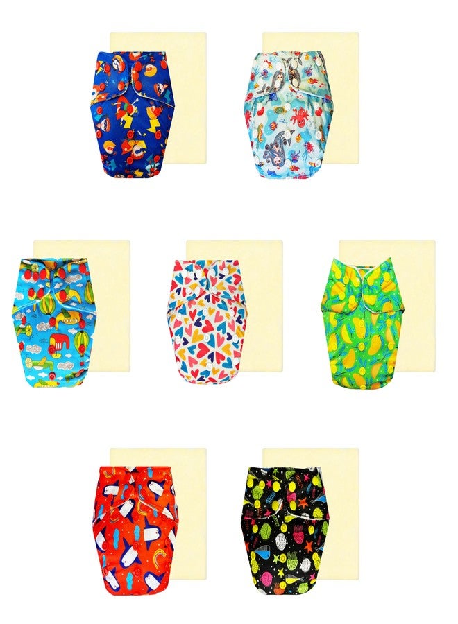 Dumbledo Elite Cloth Diaperwith Magical Soaker (Pack of 7) | Soft & Gentle | 6-Layer Absorbent Pad | Easy to Clean | Worry-Free Diapering | 3 Months - 3 Years | Unisex Baby - Image 1