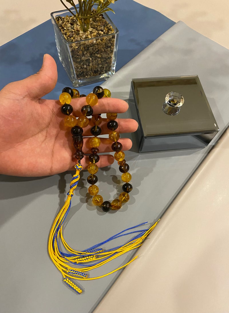 Top Quality Natural Baltic Amber Prayer Beads For Men 33 Beads - Image 1