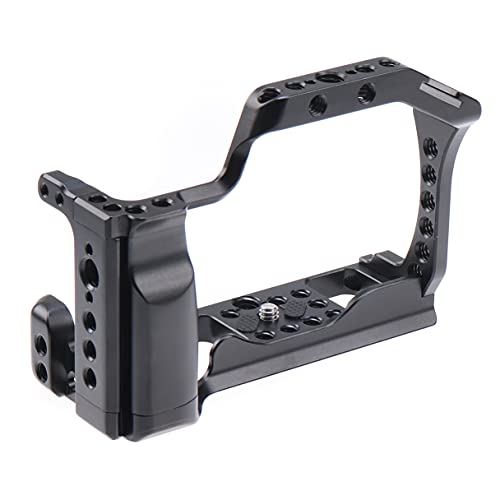 Hersmay EOS M50 Mark II Camera Cage for Canon EOS M50II M50 M5 Mirrorless Vlogging Camera Kit with Cold Shoe,Handle Locating Holes,Multiple 1/4" 3/8" Screw Holes - Image 1
