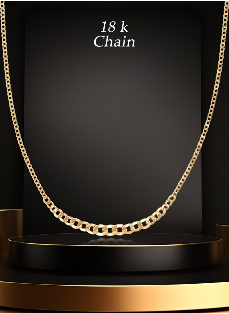 BAFLEH JEWELLERY - 18K Gold Herringbone Chain Necklace - Image 1