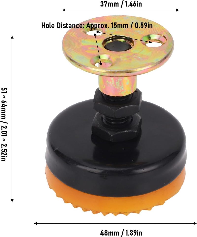 Hilitand Heavy Duty Leveling Feet, 400kg Capacity 51-64mm Height Adjustable Leg Leveler with Reinforced Rubber Base for Furniture Workbench Machine Cabinet - Image 2