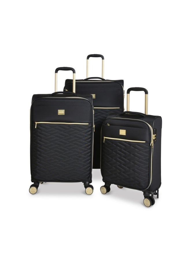 ماجلان طقم حقائب سفر قماشية (Soft Shell Fabric) – 3 قطع M24001/3P (18، 24، 28 بوصة) مع قفل TSA وأربع عجلات مزدوجة دوارة - Image 1