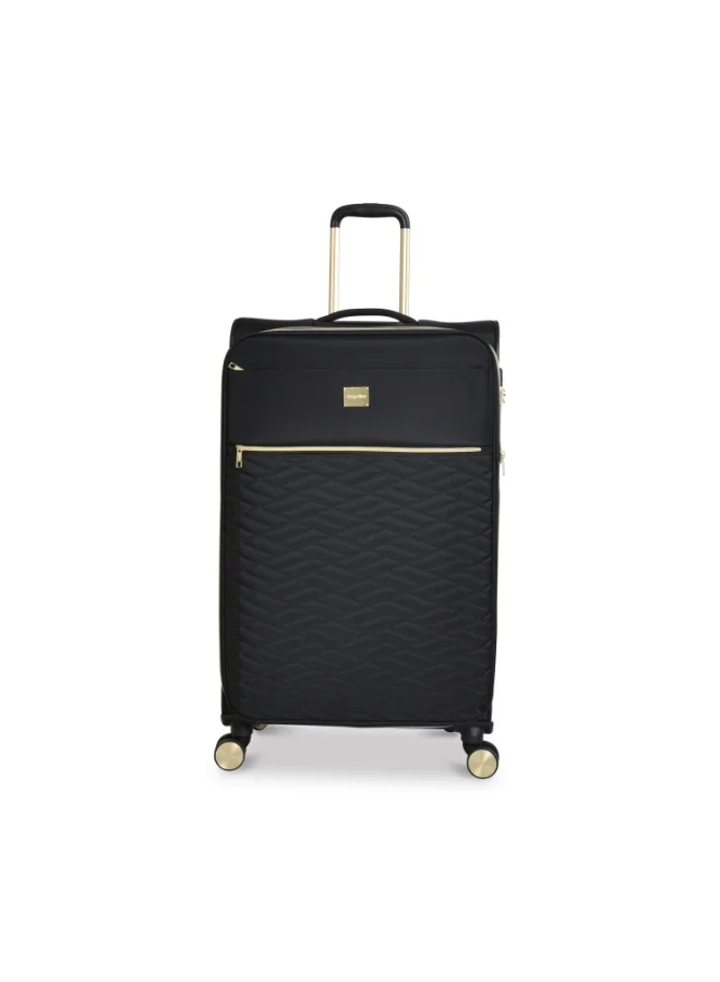 MAGELLAN Soft Shell Fabric Trolley 3-Piece Luggage Set M24001/3P Suitcase Set 18 24 28 Inch with TSA Lock 4 Double Spinner Wheels Travel Bag