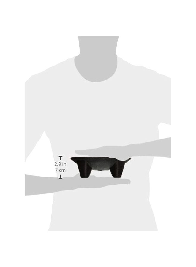 Winco Molcajete Salsa Plate Set, 12-Ounce, Medium, Black - Image 2