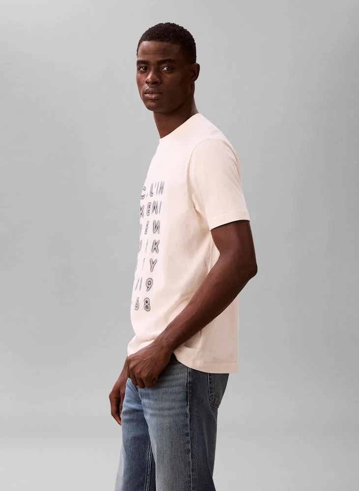 Calvin Klein Jeans  Graphic Crew Neck T-shirt for Men | Best Price UAE