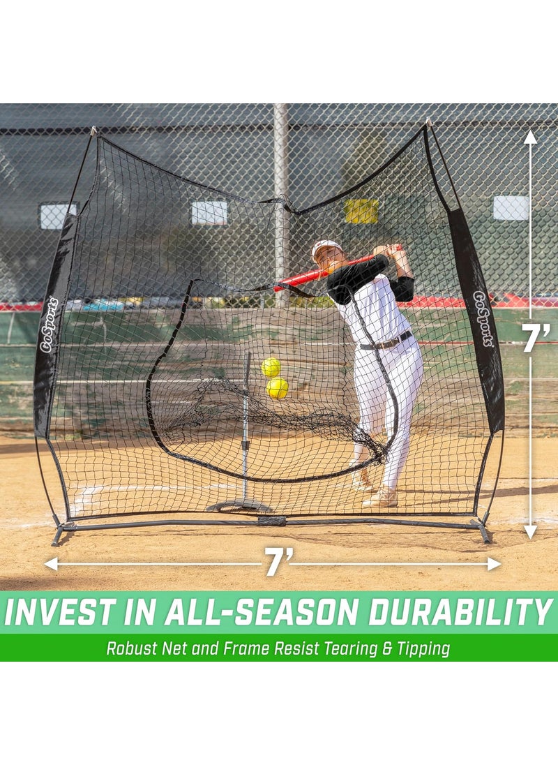 GoSports GoSports 7x7 ft Baseball  Softball Nets  Available in Team Colors  Batting  Pitching Net with Strike Zone  - Image 3