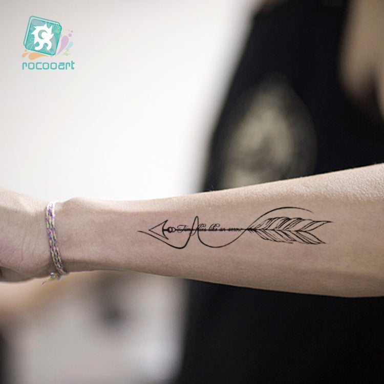 New Rika Long Tattoo Sticker Waterproof Feather Flower Arm Tattoo Sticker Color Dandelion Temporary Tattoo Wholesale - Image 5
