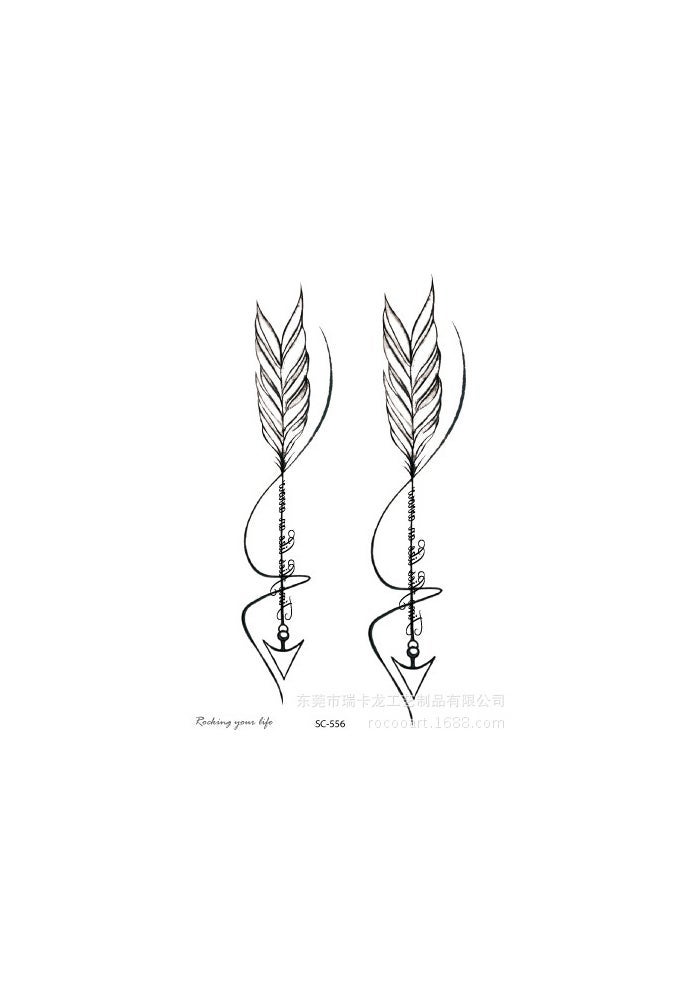 New Rika Long Tattoo Sticker Waterproof Feather Flower Arm Tattoo Sticker Color Dandelion Temporary Tattoo Wholesale - Image 1