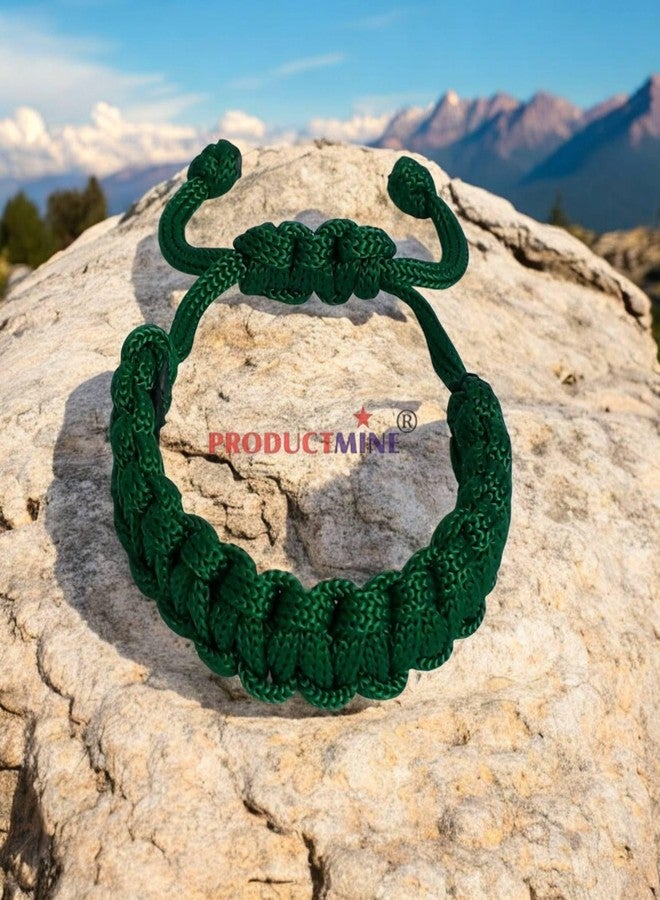 PRODUCTMINE سوار PRODUCTMINE® الأخضر المصنوع يدويًا، سوار معصم قابل للتعديل، سوار صداقة للنساء والرجال، لطيف على البشرة - Image 3