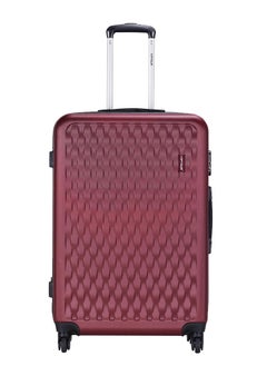 VIPTOUR ABS Hardside 3-Piece Trolley Luggage Set, Spinner Wheels with Number Lock 20/24/28 Inches - Burgundy  - Image 2